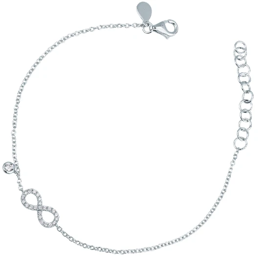 Дамски гривна от Злато Бяло - с форма