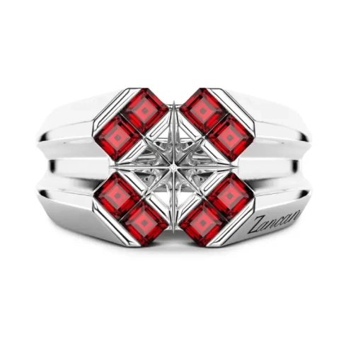 Мъжки пръстен от 925 Сребро - с форма Роза на ветровете