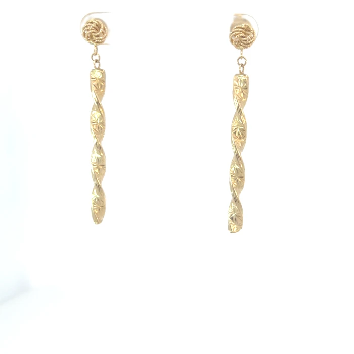 Дамски обеци от 14K Злато Жълто - с форма