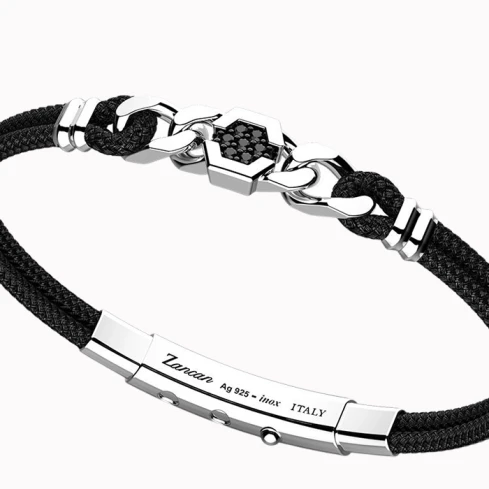 Мъжки гривна от 925 Сребро - с форма - Шпинел