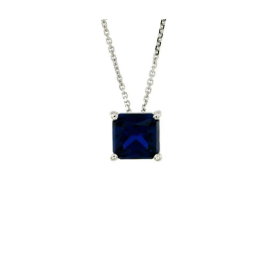 Дамски колие от 14K Злато Бяло - с форма Геометрия - Цирконий