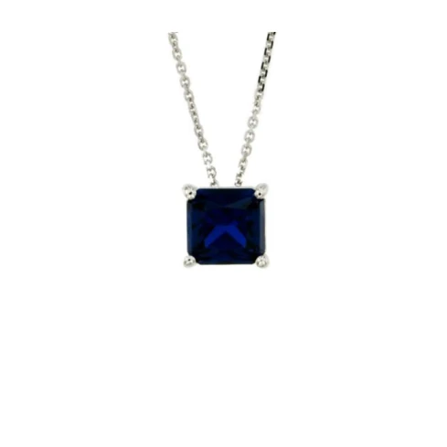 Дамски колие от 14K Злато Бяло - с форма Геометрия - Цирконий