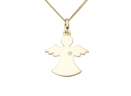 Дамски висулка от 14K Злато Жълто - с форма Ангел
