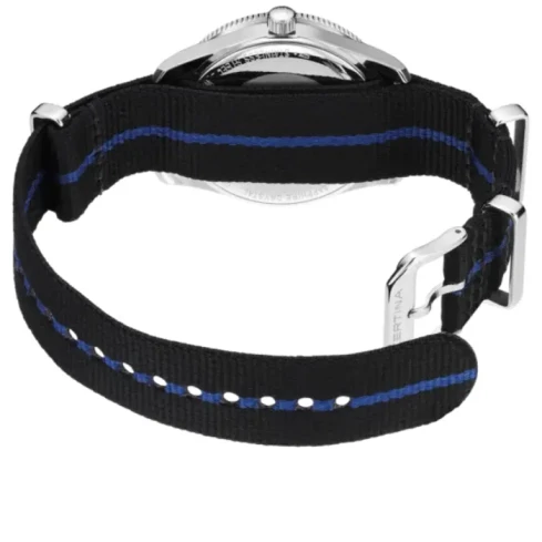 Мъжки ръчен часовник с кварцов механизъм - корпус от Стомана - Меш - цвят Син Черен