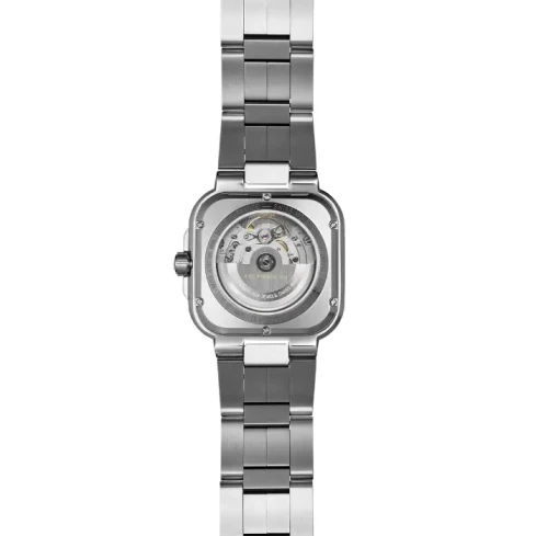 Мъжки ръчен часовник с автоматичен механизъм - корпус от Стомана - Стоманена верижка - цвят Зелен Сив