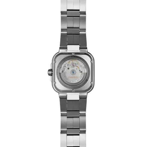 Мъжки ръчен часовник с автоматичен механизъм - корпус от Стомана - Стоманена верижка - цвят Син Сив