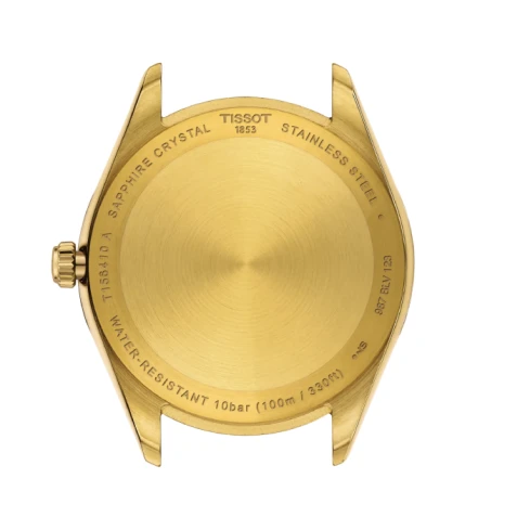 Мъжки ръчен часовник с кварцов механизъм - корпус от Стомана - Стоманена верижка - цвят Черен Злато