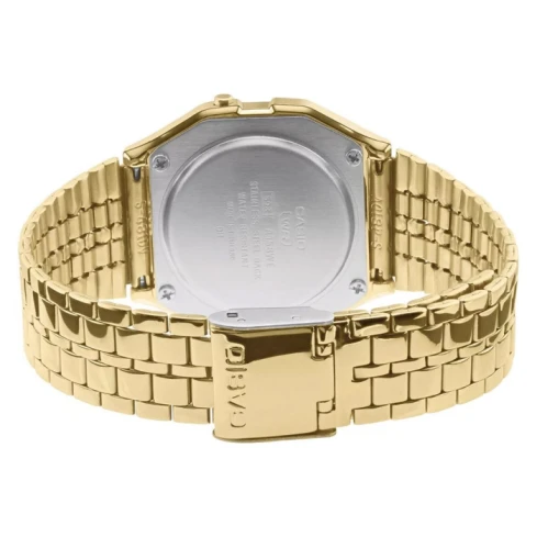 Унисекс ръчен часовник с кварцов механизъм - корпус от Полимер - Стоманена верижка - цвят Сив Злато