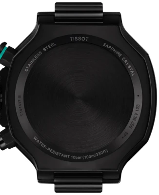 Мъжки ръчен часовник с кварцов механизъм - корпус от Стомана - Силиконова каишка - цвят Черен Тюркоаз