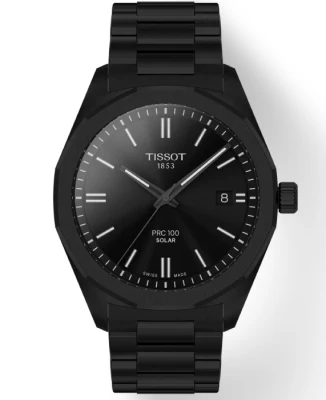 Мъжки ръчен часовник с кварцов механизъм - корпус от Стомана - Стоманена верижка - цвят Черен Сив