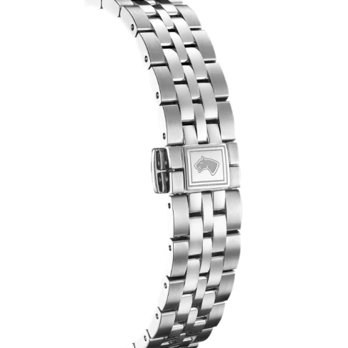 Дамски ръчен часовник с автоматичен механизъм - корпус от Стомана - Стоманена верижка - цвят Черен Сив