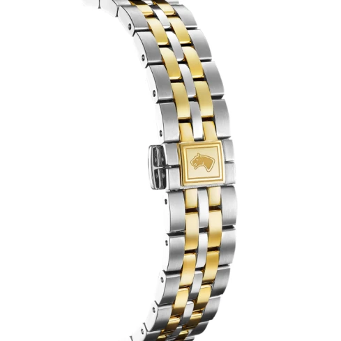 Дамски ръчен часовник с автоматичен механизъм - корпус от Стомана - Стоманена верижка - цвят Черен Сив