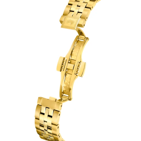 Дамски ръчен часовник с автоматичен механизъм - корпус от Стомана - Стоманена верижка - цвят Седеф Сив