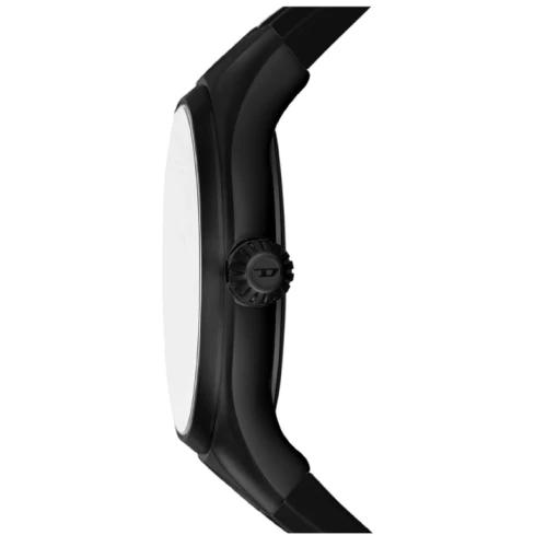 Дамски ръчен часовник с кварцов механизъм - корпус от Стомана - Силиконова каишка - цвят Черен Черен