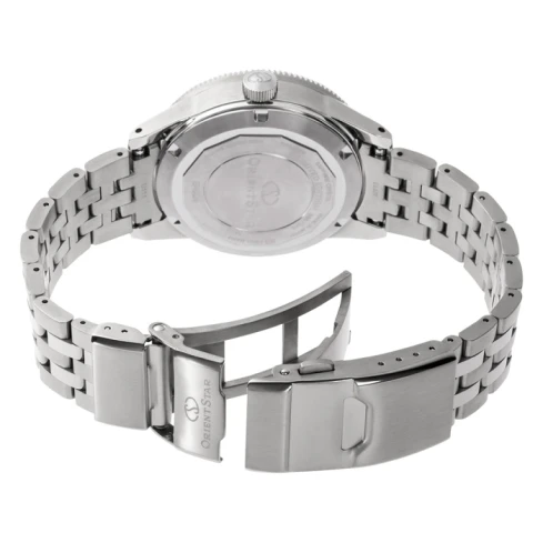 Мъжки ръчен часовник с механичен механизъм - корпус от Титан - Титаниева верижка - цвят Черен Сив