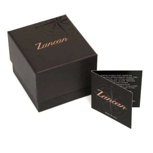 Мъжки колие от 925 Сребро - с форма Кръст - Сапфир - Сребро / Бял / Сив