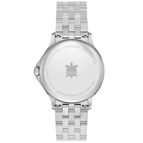 Мъжки ръчен часовник с кварцов механизъм - корпус от Стомана - Стоманена верижка - цвят Черен Сив