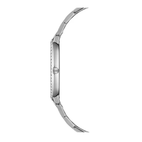 Дамски ръчен часовник с кварцов механизъм - корпус от Стомана - Стоманена верижка - цвят Черен