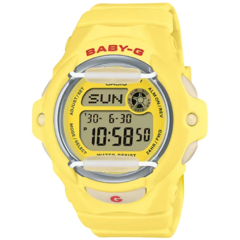 Дамски ръчен часовник с кварцов механизъм - корпус от Полимер - Полимер - цвят Сив Жълт