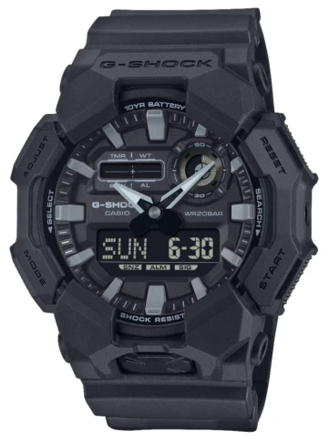 Мъжки ръчен часовник с кварцов механизъм - корпус от Полимер - Полимер - цвят Черен Черен