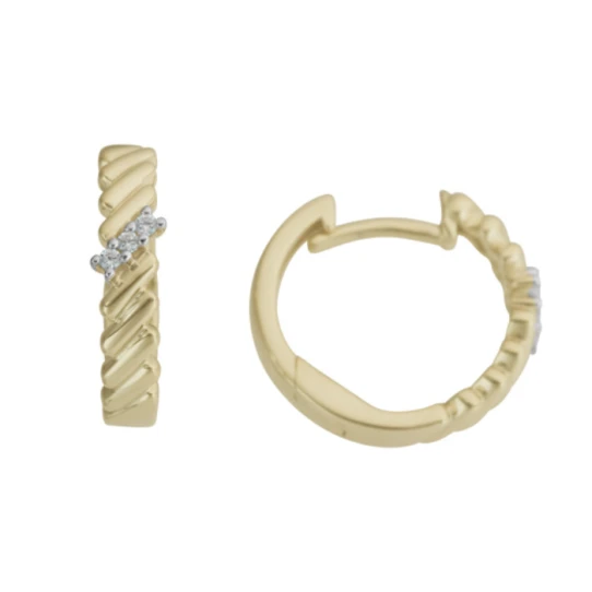 Дамски обеци от 14K Злато - с форма - - 14к жълто злато