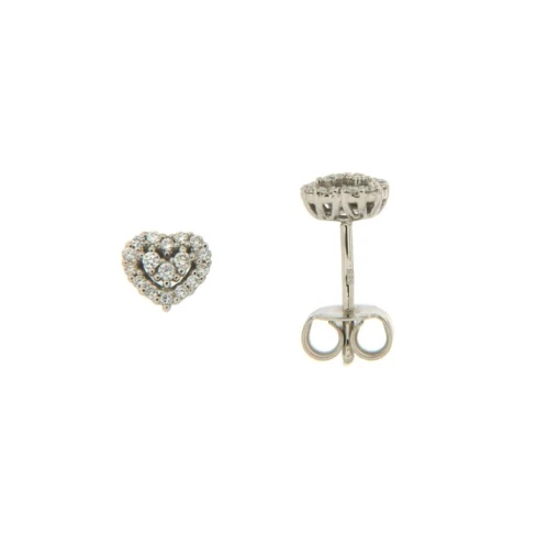 Дамски обеци от 14K Злато Бяло - с форма - - 14к бяло злато