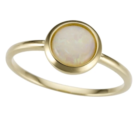 Дамски пръстен от 14K Злато Жълто - с форма - Опал - 14к жълто злато