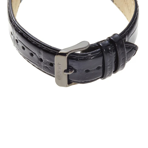 Мъжки ръчен часовник с автоматичен механизъм - корпус от Стомана - Естествена кожа - цвят Черен Черен