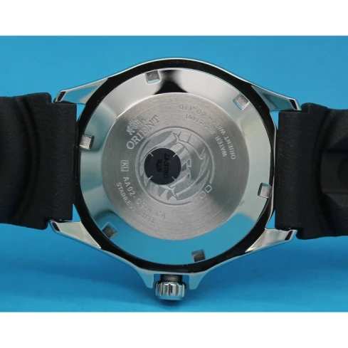 Мъжки ръчен часовник с автоматичен механизъм - корпус от Стомана - Силиконова каишка - цвят Син Черен