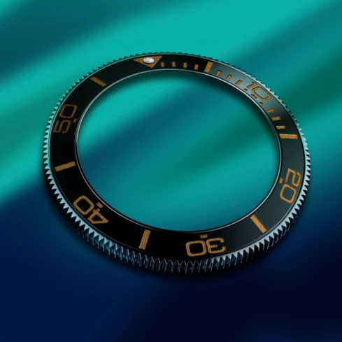 Мъжки ръчен часовник с автоматичен механизъм - корпус от Стомана - Меш - цвят Черен Бежов