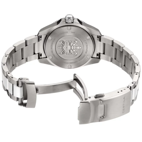 Дамски ръчен часовник с кварцов механизъм - корпус от Титан - Титаниева верижка - цвят Седеф Сив