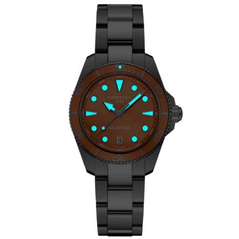 Дамски ръчен часовник с кварцов механизъм - корпус от Стомана - Стоманена верижка - цвят Седеф Сив