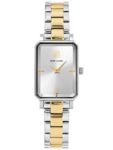 Дамски ръчен часовник с кварцов механизъм - корпус от Стомана - Стоманена верижка - цвят Сребрист Злато