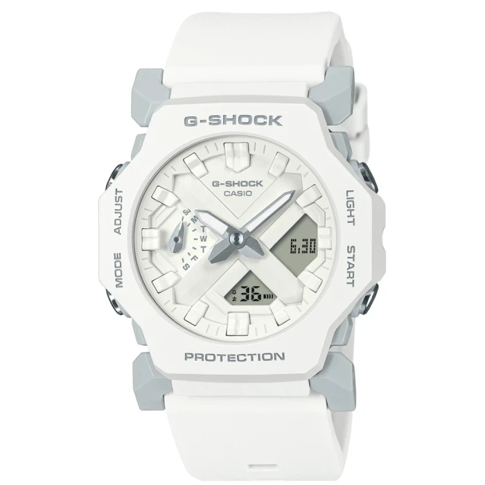 Casio GA-2300-7AER G-Shock - Дамски ръчен часовник с кварцов механизъм - корпус Стомана - Полимер - Бял Бял