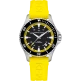 Hamilton H82395332 Khaki Navy Scuba Auto - Мъжки ръчен часовник с автоматичен механизъм - корпус Стомана - Каучук - Черен Жълт