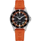 Hamilton H82395331 Khaki Navy Scuba Auto - Мъжки ръчен часовник с автоматичен механизъм - корпус Стомана - Каучук - Черен Оранжев