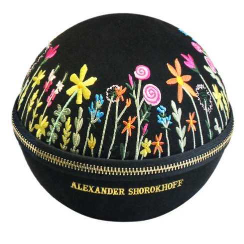 Дамски ръчен часовник с автоматичен механизъм - корпус от Стомана - Естествена кожа - цвят Черен Сив