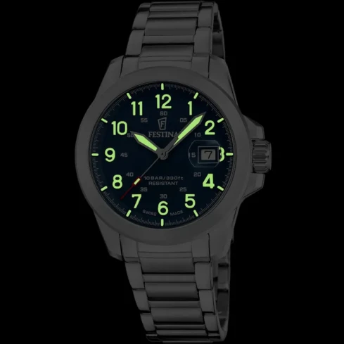 Мъжки ръчен часовник с кварцов механизъм - корпус от Стомана - Стоманена верижка - цвят Син