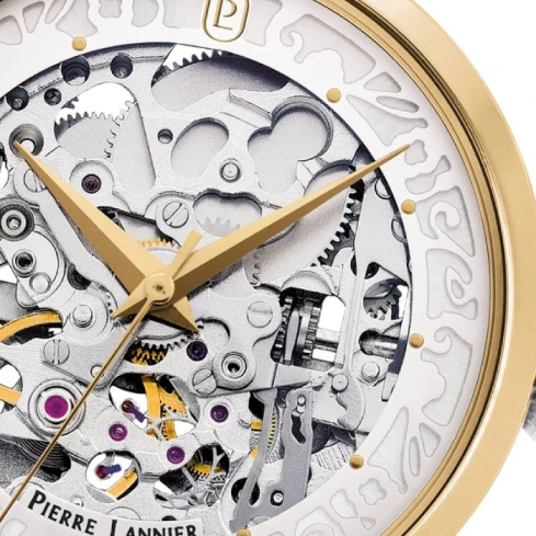 Дамски ръчен часовник с автоматичен механизъм - корпус от Стомана - Стоманена верижка - цвят Скелетон