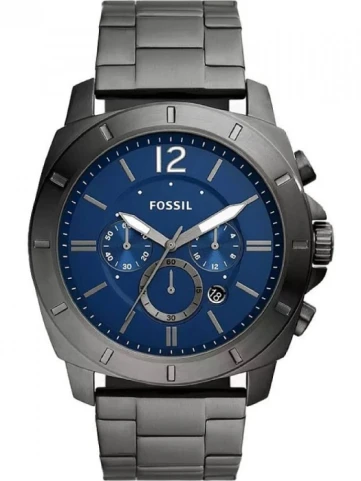 Мъжки ръчен часовник с кварцов механизъм - корпус от Стомана - Стоманена верижка - цвят Син