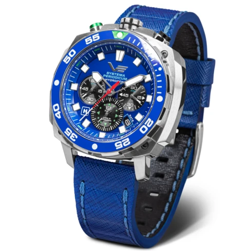 Мъжки ръчен часовник с кварцов механизъм - корпус от Стомана - Силиконова каишка - цвят Син Черен
