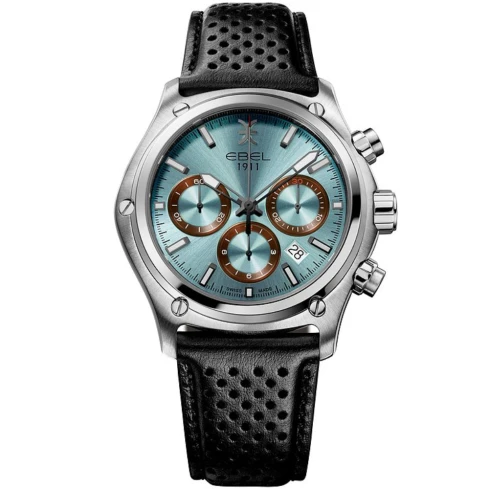 Мъжки ръчен часовник с автоматичен механизъм - корпус от Стомана - Стоманена верижка - цвят Син