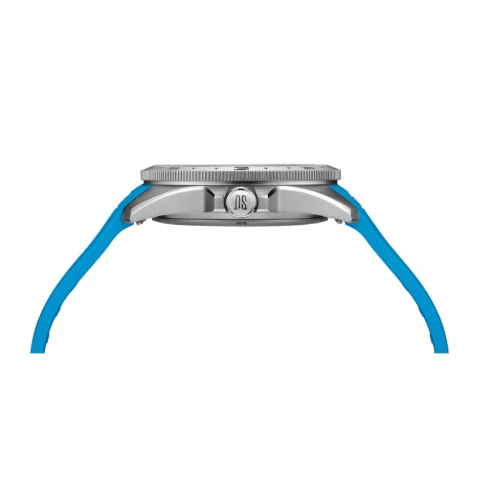 Мъжки ръчен часовник с кварцов механизъм - корпус от Стомана - Силиконова каишка - цвят Бял Оранжев