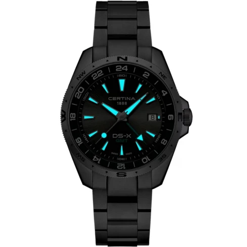 Мъжки ръчен часовник с кварцов механизъм - корпус от Стомана - Стоманена верижка - цвят Сив Червен