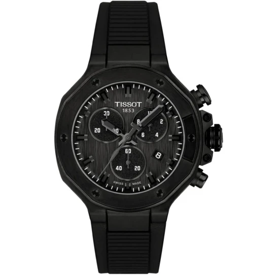 Унисекс ръчен часовник с кварцов механизъм - корпус от Стомана - Силиконова каишка - цвят Черен Черен