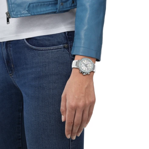 Унисекс ръчен часовник с кварцов механизъм - корпус от Стомана - Силиконова каишка - цвят Седеф