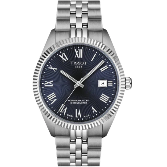 Мъжки ръчен часовник с автоматичен механизъм - корпус от Стомана - цвят Син