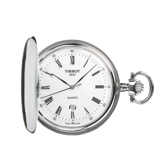 Мъжки ръчен часовник с кварцов механизъм - корпус от Стомана - цвят Бял