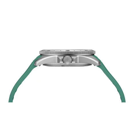 Мъжки ръчен часовник с кварцов механизъм - корпус от Стомана - Силиконова каишка - цвят Сив Оранжев