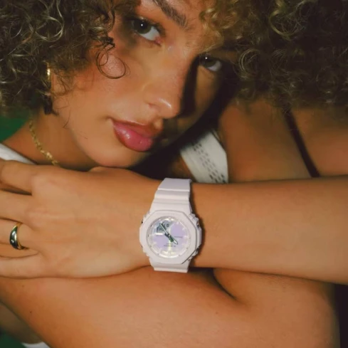 Унисекс ръчен часовник с кварцов механизъм - корпус от Полимер - Полимер - цвят Седеф